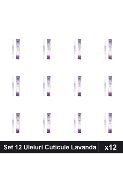 global fashion Set 12 Uleiuri Cuticule Stilou Lavanda, Ingrijire Unghii