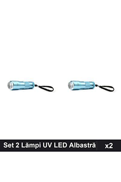 NAİLS Set 2 Lămpi UV LED Unghii 12W Lanternă Silicon Albastră, Manichiură Pro...