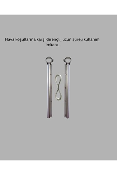 Sepetink 25x60 cm Çamaşır Askılığı Kare Balkon Demiri İçin Dayanıklı Tasarım