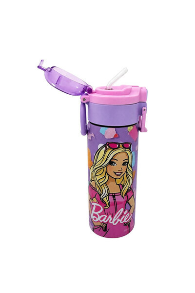 Barbie Çift Fonksiyon Kapaklı Çelik Matara 600Ml 3840
