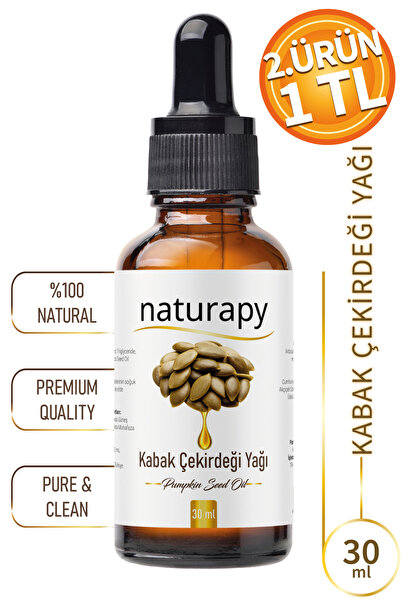 NATURAPY Kabak Çekirdeği Yağı (Pumpkin Seed Oil) Soğuk Sıkım Sabit Yağ 30 ml ...