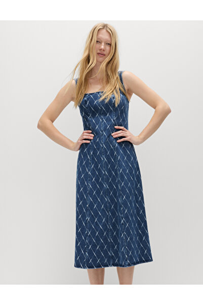 Marks & Spencer Denim Midi Elbise
