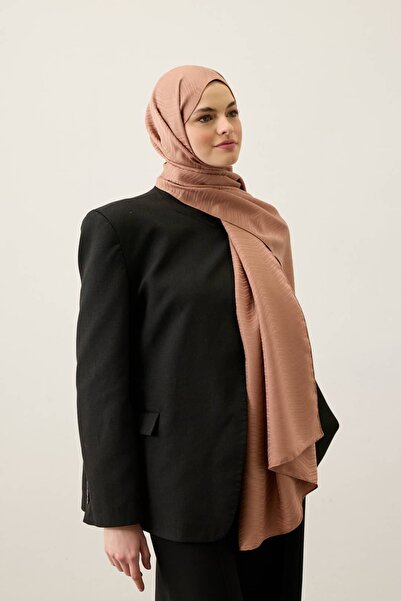 Modakaşmir Zigzag Pattern Silky Jacquard Shawl