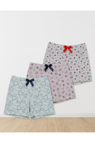 Serena Pantalon pijama scurți 3/set -multicolor