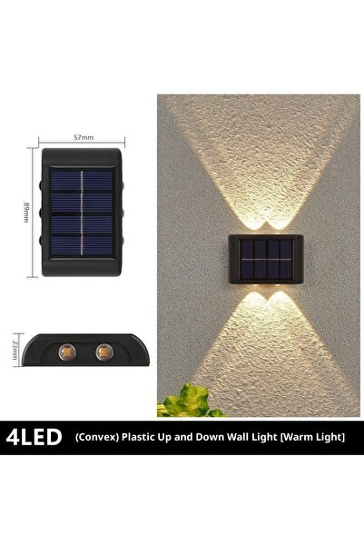 OEM Solar Outdoor Lamp with 4 LEDs – Waterproof, Wall Lighting