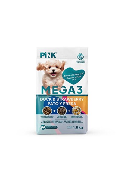 PINK MEGA 3 Grain-Free Dog Food - Triple- Kibble & Freeze-Dried & Air-Dried R...
