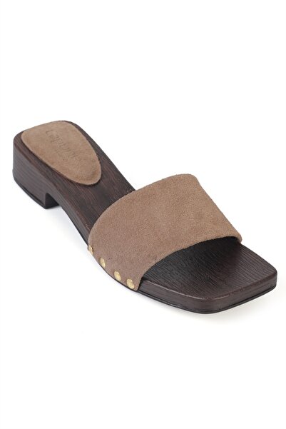 Capone Outfitters Fredrika Genuine Leather Suede Women's Clogs Slippers