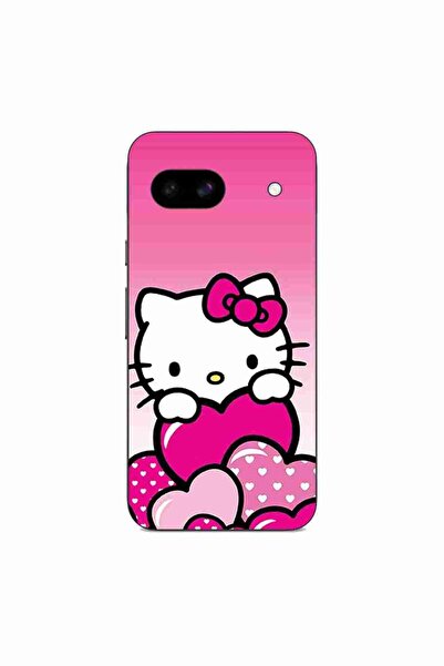 OEM Калъф, съвместим с Google Pixel 8A, силиконов гел TPU, с шарка Hello Kitt...