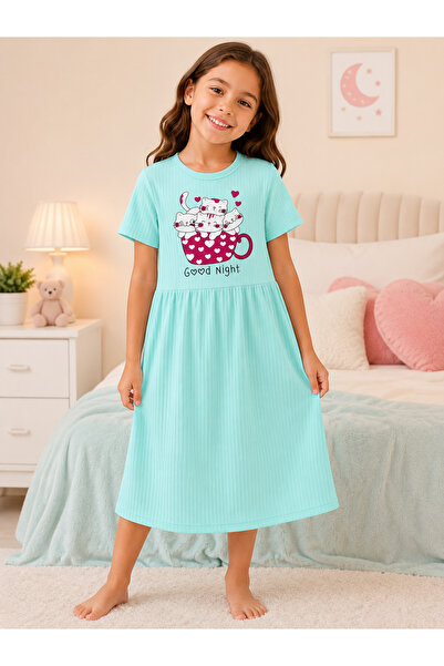 Melodikids Girl's Report Combed Cotton Fabric Dress