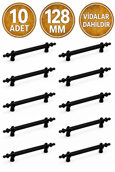 Regisan 128 mm Siyah Boru Kulp 10 Adet