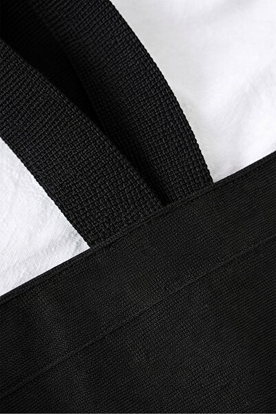 feinas Black Canvas Shoulder Bag (45X40X10Cm)
