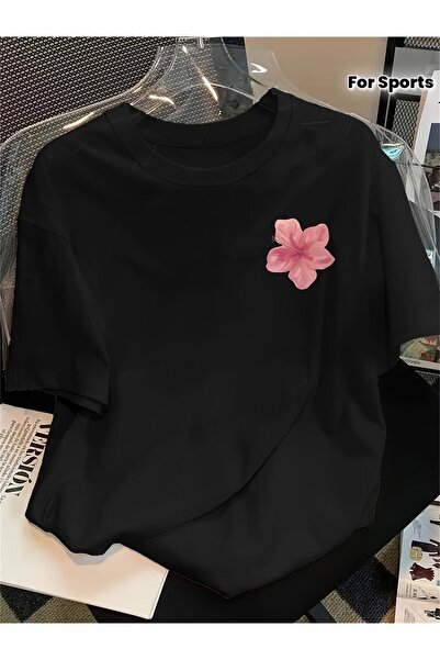 bolivia's Women'S Short-Sleeve Round-Neck Sports T-Shirt with Floral Print