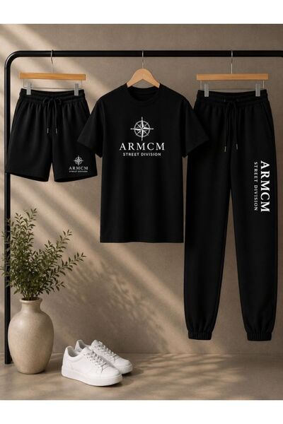 armicem ARMCM Unisex Baskılı Şortlu & Eşofman Altı Takım | 5-14 Yaş