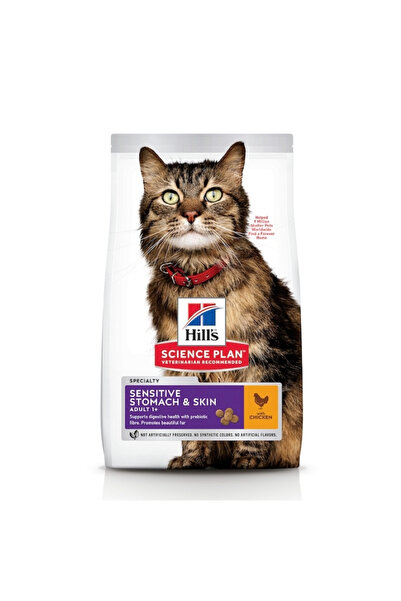 Hill's Hrana uscata pentru pisici SP Feline Adult Stomach&Skin, Pui, 1.5kg