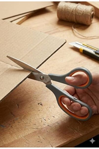 Yıldızan Nzr Beautestore ®   Set of 2 - 20 cm Practical Size Scissors for Sch...