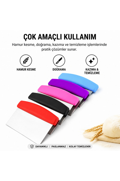 avantika Paslanmaz Çelik Hamur Kesme Spatulası – Lüks Kazıyıcı, Pasta Kek Şek...