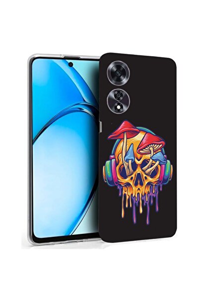 bestcase ¬Æ Husa pentru OPPO A60 4G, Clear Silicon 2MM, Skull Mushroom, Antis...
