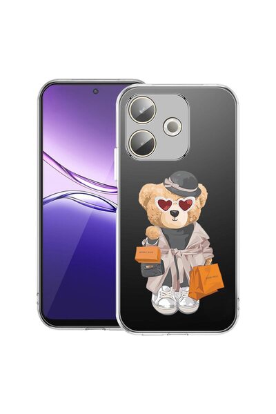 bestcase ¬Æ Husa Clear Silicon pentru OPPO A5 Pro 5G, Teddy Bear Shopping, 20...