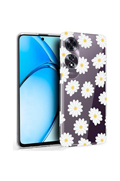 bestcase Husă pentru OPPO A60 4G, Silicon transparent 2MM, Flori vesele Marga...