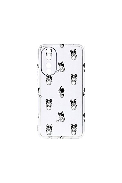 bestcase Прозрачен силиконов калъф 2ММ, Съвместим с Honor 90 5G, Десен булдог...