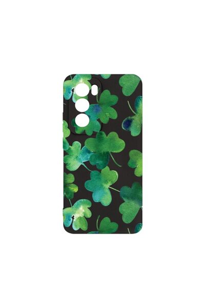 bestcase ¬Æ Husa Premium Silicon, Compatibila Cu OPPO Reno12, Green leaf, SLI...