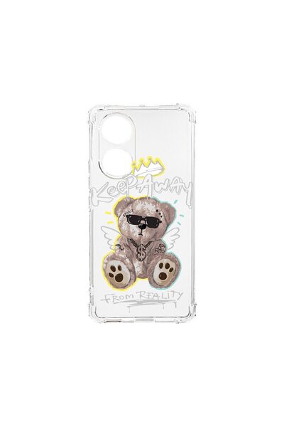 bestcase Husa Antișoc 1.5MM, compatibilă cu OPPO A18, Teddy Bear Keep Away, T...
