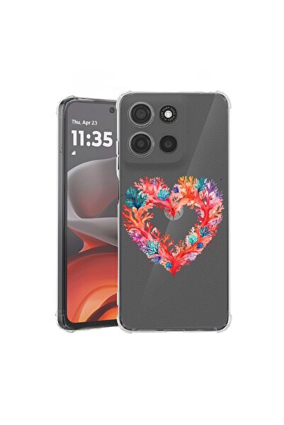 bestcase Husă pentru Motorola Moto G75, Antișoc 1.5MM, Coral Heart, Protecție...