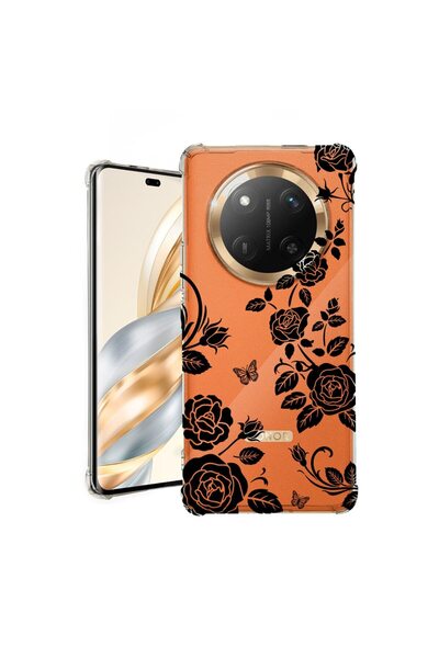 bestcase Husă Antișoc Compatibilă cu Honor Magic7 Lite, Floral - Black Rose, ...