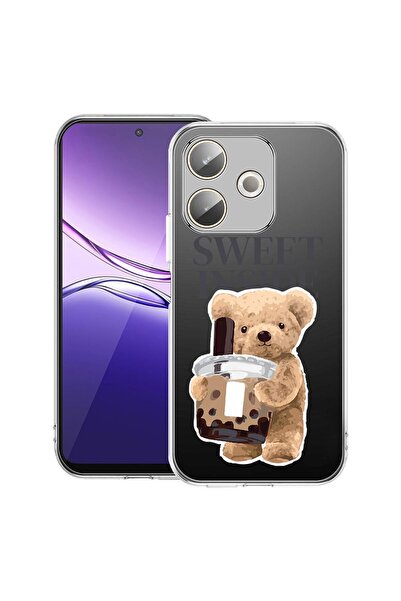 bestcase ¬Æ Husa Clear Silicon pentru OPPO A5 Pro 5G, Teddy Bear Sweet Inside...