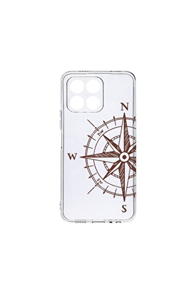 bestcase Прозрачен силиконов калъф, съвместим с Honor X8 5G, Компас, Удароуст...
