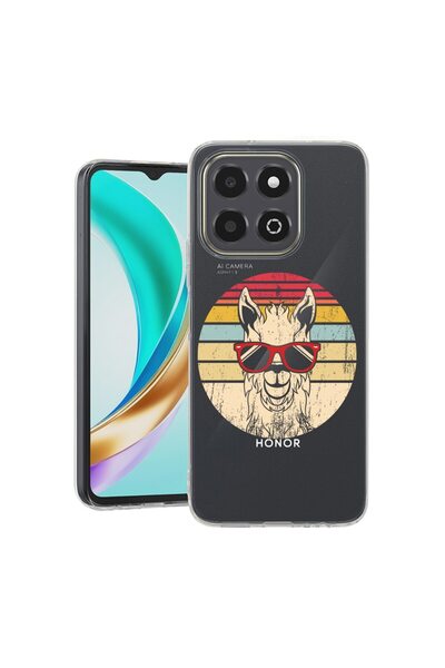 bestcase Husa pentru Honor X6b, BestCase¬Æ Clear Silicon 2MM, Oldschool LLama...