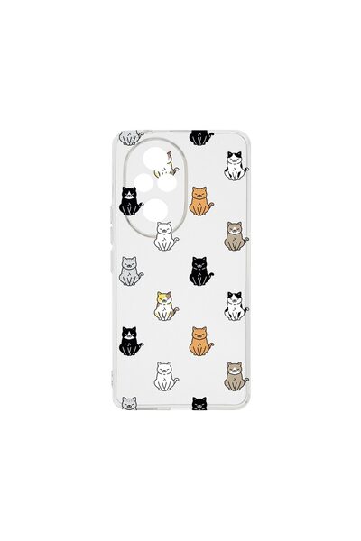 bestcase Διαφανής Θήκη Σιλικόνης 2MM, Συμβατή με Honor 200, Σχέδιο Γάτας, Αντ...