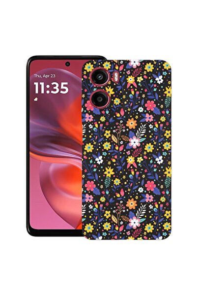 bestcase ¬Æ Husa pentru Motorola Moto G05, Flower Pattern, Slim Silicon 0.8MM...