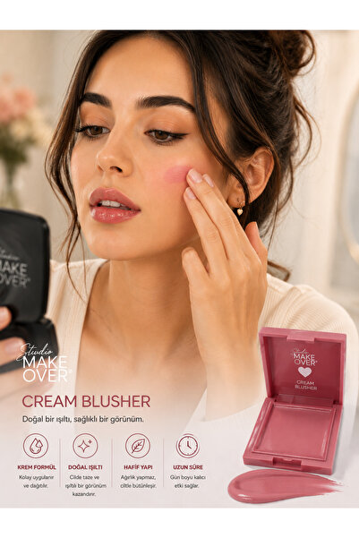 arbies beauty Studio Makeover Cream Blusher | Kremsi Yapılı Doğal Görünümlü Allık