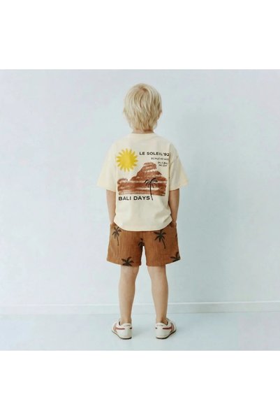 Generic Brand Children's Palm Muslin Shorts and Top Set
