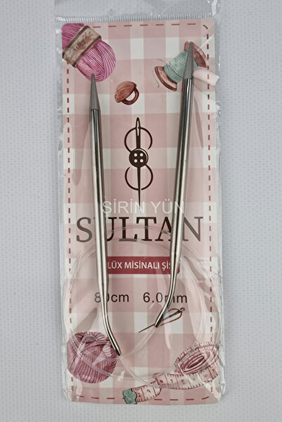 Sultan Plastik Misinalı 80 Cm Örgü Şişi 6 mm