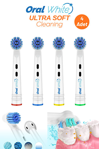 Oral White Ultra Soft Cleaning Dönen Başlıklı Ultra Yumuşak 4 Adet Yedek Başlık