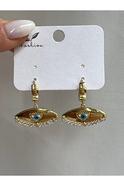 Twinssis Accessories أقراط على شكل عين مع رموش متدلية