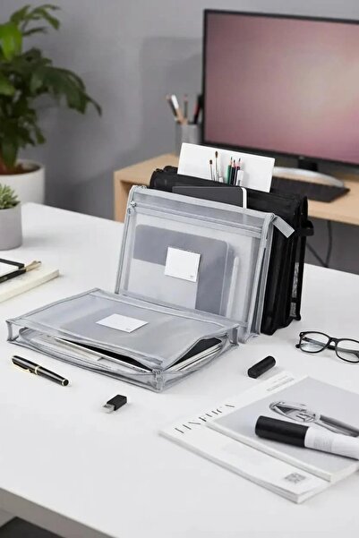 Miniso Lisanslı Minimalizm Koleksiyonu 3D Çift Katmanlı File Belge Çantası