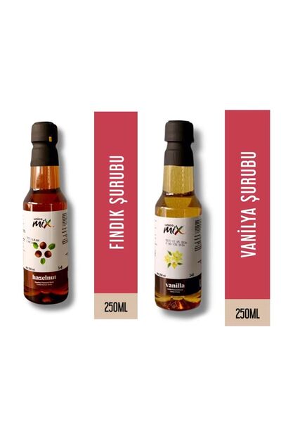 VESTRON Fındık ve Vanilya 2li Set Kahve Şurubu 2x250 ML | Hazelnut & Vanilla VCT