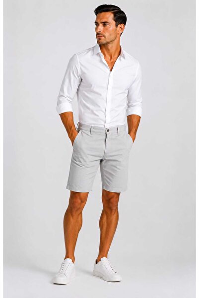 ANATOLIATEKSTILE Men's Shorts Plus Size Casual Premium Elegant Bermuda Shorts...