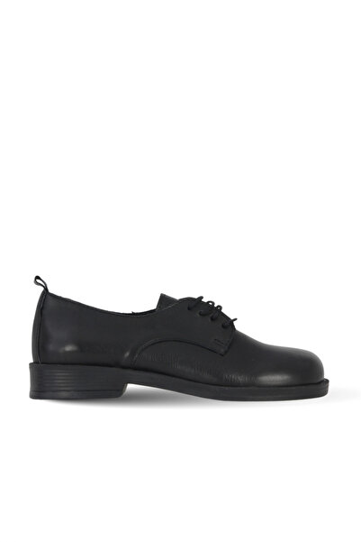 BUENO Black Leather Women's Low Heel Shoes