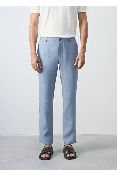 MANGO Man Slim fit %100 keten pantolon