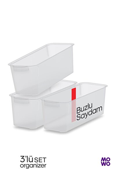 Mowo Home 3 Adet Slim Buzdolabı Düzenleyici, Mutfak düzenleyici, Banyo Düzenleyici, Organizer, Saklama Kabı