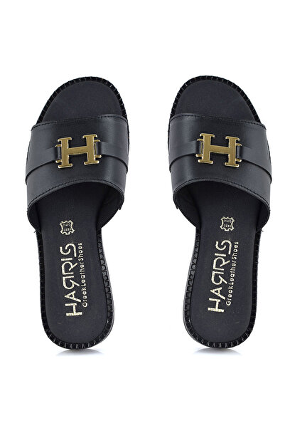 Harris Δερμάτινο μαύρο σανδάλι 551-1084