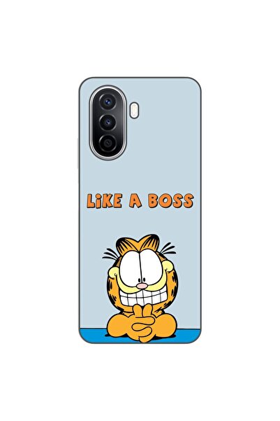 OEM Θήκη συμβατή με Huawei Nova Y70 Σιλικόνης Τζελ TPU με σχέδιο Garfield Lik...