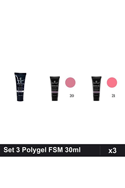 FSM Set 3 Polygel 30ml - Nr.23, Nr.20, Nr.21 - Constructie Unghii