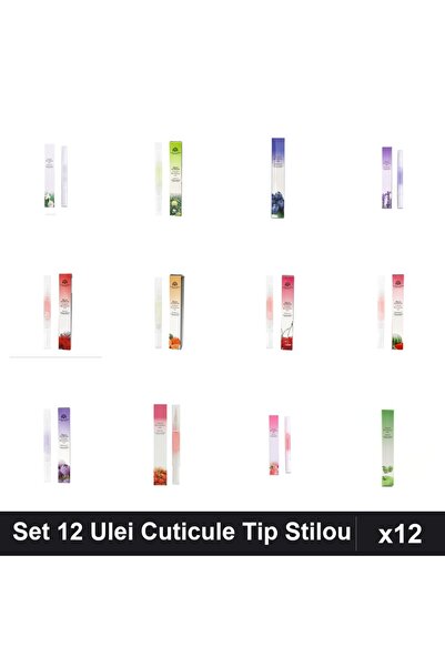 NAİLS Set 12 Ulei Cuticule Tip Stilou - Lily, Lavanda, Trandafir, Cireșe, Afi...