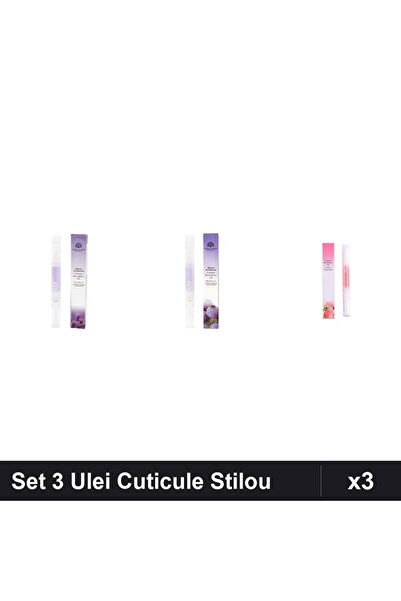 global fashion Set 3 Ulei Cuticule Stilou - Lavanda, Afine, Peach -