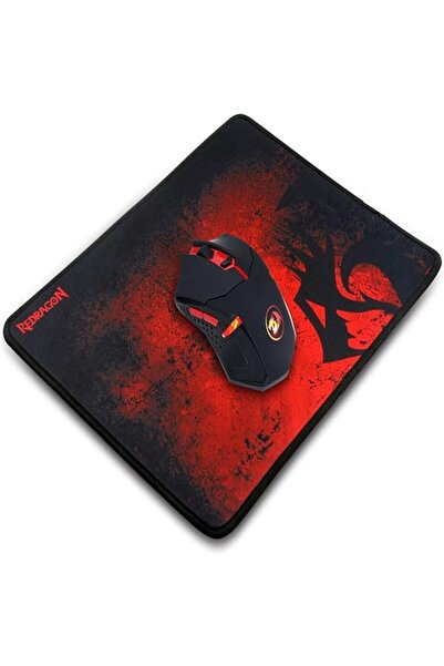 REDRAGON مجموعة ماوس ألعاب لاسلكي وسادة ماوس، أسود، M601-WL-BA